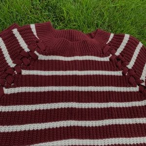 Red & White Striped Sweater